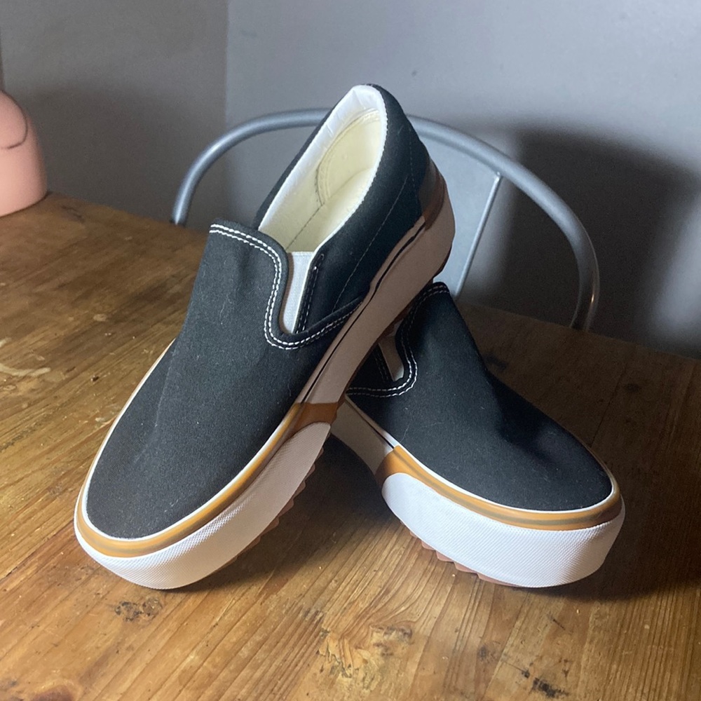 Vans classic slip on stacked platform shoes